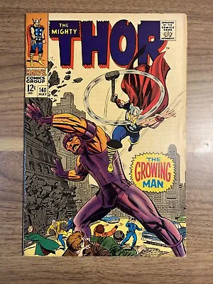 Buy Thor 140 1st Growing Man! Stan Lee & Jack Kirby! • 44.84£