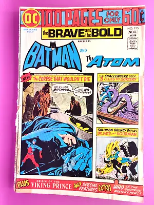 Buy Brave And The Bold   #115  Very Low Grade Copy 1974  Combine Shipping Bx2414 G23 • 1.97£