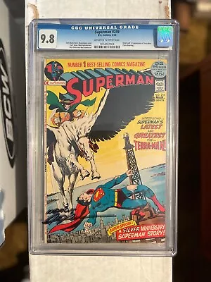 Buy Superman #249 CGC 9.8 NM/MT, OW/W, Neal Adams, Movie, Signature On CGC Case! • 276.67£