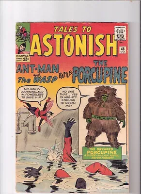 Buy US-MARVEL: TALES TO ASTONISH 48 (1963)! 1st App. PORCUPINE! DISNEY+! ANT-MAN! • 127.89£