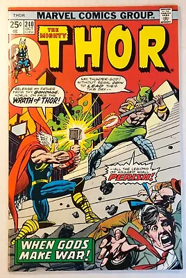 Buy THOR #240 MARVEL COMICS 1975 1st BRONZE AGE APPEARANCE  SETH  COMBINED SHIP F/VF • 6.43£