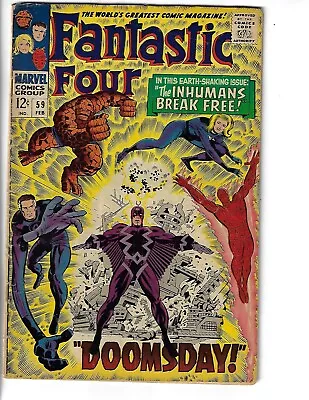 Buy Fantastic Four 59 Marvel Silver Age Comic Book • 22.14£