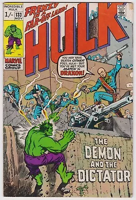 Buy Incredible Hulk 133 From 1970 Bronze Age Marvel Comic 1st Valcav Draxon • 6£