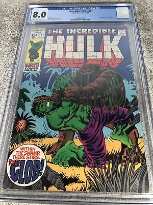 Buy Incredible Hulk 121 CGC 8.0 Trimpe Art 1st Glob Cover 11/1969 • 67£
