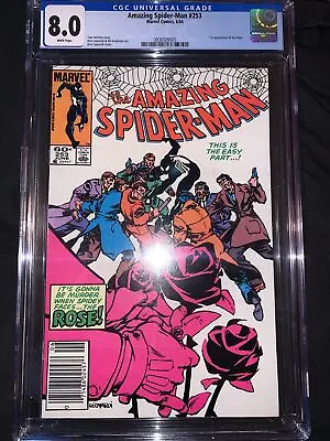 Buy Marvel The Amazing Spider-Man #253 CGC 8.0 - 1st App Of Rose Kingpin’s Daughter  • 84.95£