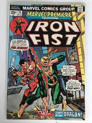 Buy Comic, Marvel, Marvel Premiere Iron Fist #16, Vol 1, 2nd App Of Iron Fist (1974) • 47.66£