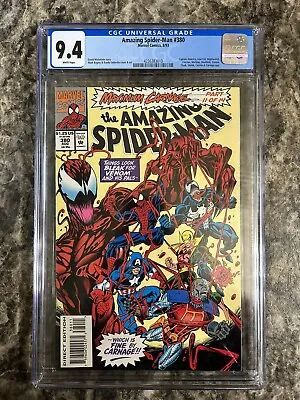 Buy Amazing Spider-Man #380 Marvel Comics CGC 9.4 Carnage White Pages • 79.94£