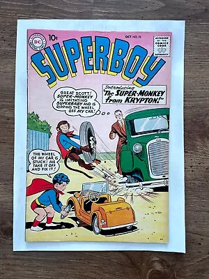 Buy Superboy # 76 VF/NM DC Silver Age Comic Book 1959 Superman Super-Monkey 17 J859 • 189.74£