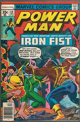 Buy Power Man 48  1st Team-Up With Iron Fist!   VF 1977 Marvel Comic • 55.93£