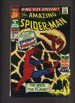 Buy Amazing Spider-Man Annual 4 (VG+) Spidey Battles Human Torch 1967 Marvel Q493 • 31.62£