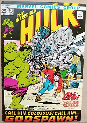 Buy Incredible Hulk #145 - VFN- (7.5) - Marvel 1971 - 25 Cents Copy - Giant - Origin • 18.99£