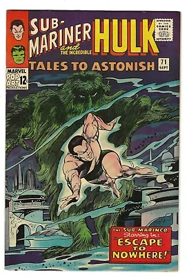 Buy 1965 Tales To Astonish #71-Hulk & Sub Mariner-HIGHER GRADE • 27.61£