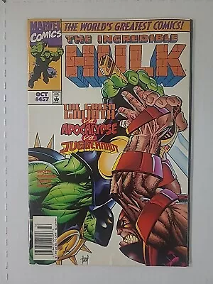 Buy Incredible Hulk 457 - Hulk As War - Vs Juggernaut - NEWSSTAND Kubert • 11.92£