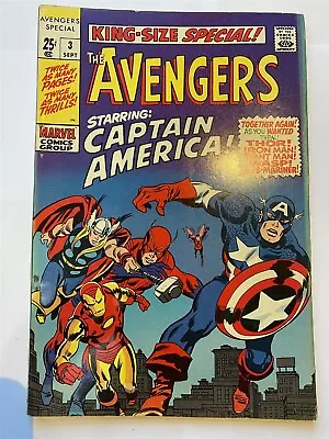 Buy THE AVENGERS ANNUAL #3 King-Size Special Marvel Comics 1969 FN/VF • 29.95£