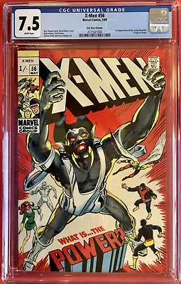 Buy X-Men #56 (1969) CGC 7.5 VF- 1st Living Monolith & Neal Adams X-Men Artwork • 179.95£