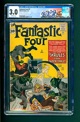 Buy Fantastic Four #2 - 1st Appearance Of The Skrulls, CGC 3.0 (Marvel, 1962) • 1,394.24£