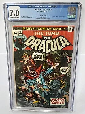 Buy THE TOMB OF DRACULA #13 Origin Blade Marvel 1973 New Slab CGC 7.0 OW/W • 149.95£