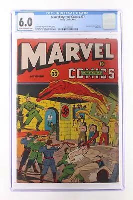 Buy Marvel Mystery Comics #37 - Timely Comics 1942 CGC 6.0 Story By Mickey Spillane. • 6,392.81£