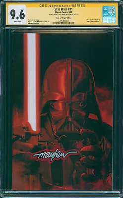 Buy Star Wars 21 Mayhew  Outlined  Signed Virgin Cover B SS CGC 9.6 • 149.42£