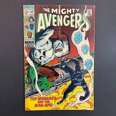 Buy Avengers 62 1st Man-Ape Silver Age Marvel 1969 Black Panther Comic Book Buscema • 28.11£