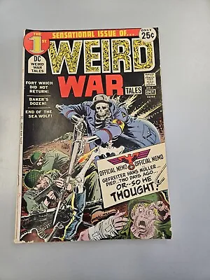 Buy Weird War Tales #1 (DC Comics, 1971) Key 1st Issue Classic DC Horror - Kubert • 102.49£