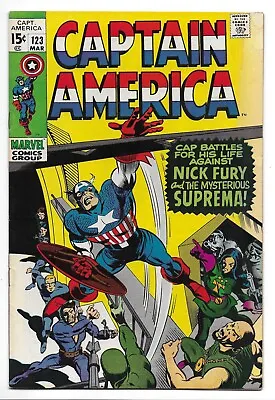 Buy Captain America #123 (Marvel Comics) *1st Appearance Of Suprema • 19.30£