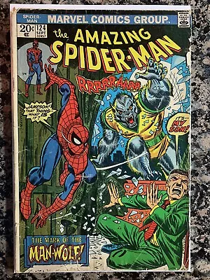Buy Amazing Spider-Man #124 GD/VG 1st App Man-Wolf! Romita Art! 1973 MCU Bronze Age • 51.45£
