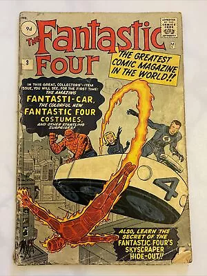 Buy The Fantastic Four #3 1962 Rare Comic 9d • 2,000£