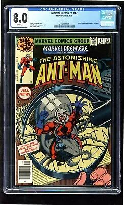 Buy 1979 Marvel Premiere #47 Cgc 8.0 White Pages 1st New Ant Man Scott Lang • 141.52£