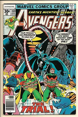 Buy Avengers #160 VF (1977) Newsstand! Grim Reaper Appearance! George Perez Art • 9.59£