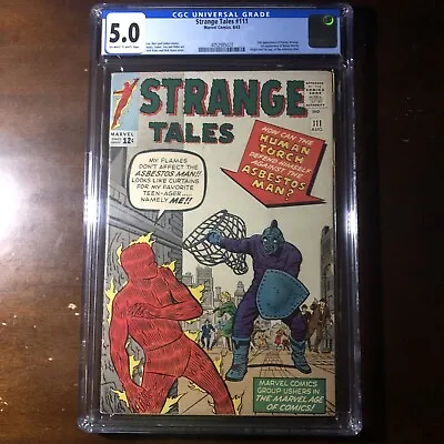 Buy Strange Tales #111 (1963) - 2nd Dr. Strange! 1st Baron Mordo! - CGC 5.0! - Key! • 563£