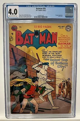 Buy Batman #70 CGC 4.0 (DC 1952) Dick Grayson, James Gordon & Penguin! • 321.70£