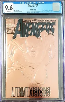 Buy Avengers #360 CGC 9.6 Newsstand Edition Embossed Foil Cover Avengers Pinup • 67.20£