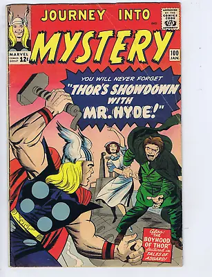 Buy Journey Into Mystery #100 Marvel 1964 Thor's Showdown With Mr. Hyde ! • 110.82£