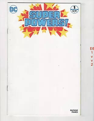 Buy Super Powers #1 Blank Convention Sketch Variant VF/NM 2016 DC E612 • 13.72£