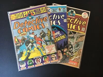Buy #443, 446 & 451 Detective Comics Lot Vtg Books Batman Bronze Run 1974 READERS • 27.76£