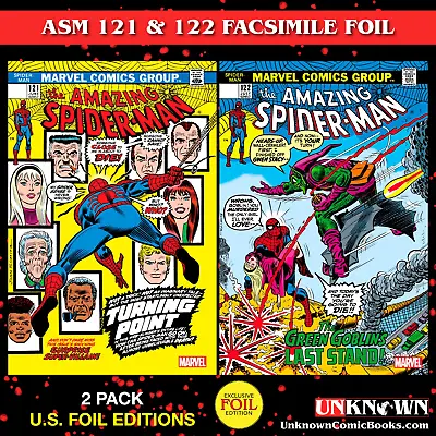 Buy [foil 2 Pack] Amazing Spider-man #122 Facsimile Edition Unknown Comics John Romi • 57.71£