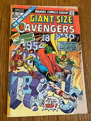 Buy Marvel Comics -  Giant Sized Avengers #3  - 1975 • 8.99£
