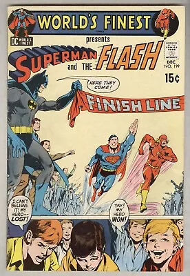 Buy World’s Finest #199 December 1970 FN Third Superman/Flash Race, Neal Adams Cover • 27.93£