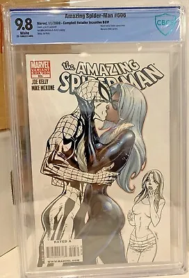 Buy Amazing Spider-Man#606 CBCS 9.8 2009 J.Scott Campbell Incentive B&W SKETCH Cover • 394.17£