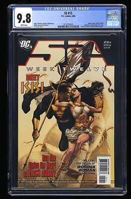 Buy 52 #12 CGC NM/M 9.8 White Pages Wonder Woman Origin! 1st Adranna Topaz Isis! • 37.84£