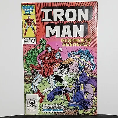 Buy Iron Man #214 Marvel Newsstand White Pages Madame Web 1987 VF/VF+  • 7.12£