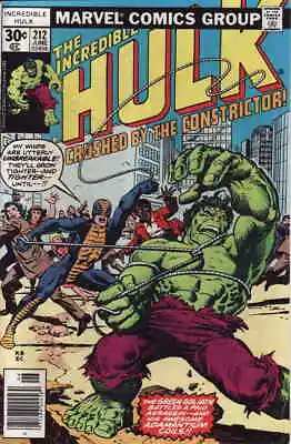 Buy Incredible Hulk, The #212 GD; Marvel | Low Grade - 1st Constrictor Len Wein - We • 5.61£