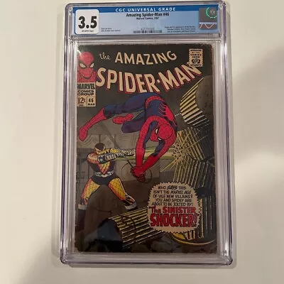 Buy Amazing Spider-Man #46 CGC 3.5 OWP 4377737009 - 1st Shocker • 126.69£