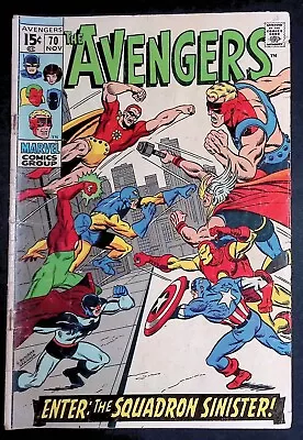 Buy The Avengers #70 Silver Age Marvel Comics 1st Appearance Of Squadron Sinister VG • 29.99£