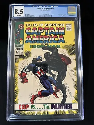 Buy Marvel Tales Of Suspense 98 1968 CGC 8.5 WHITE Pages, Black Panther & Cap Battle • 209.11£
