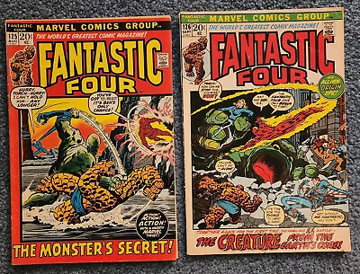 Buy Fantastic Four #125(FN/VF) + 126(VG) Marvel Comics 1972 Bronze Age • 15.88£