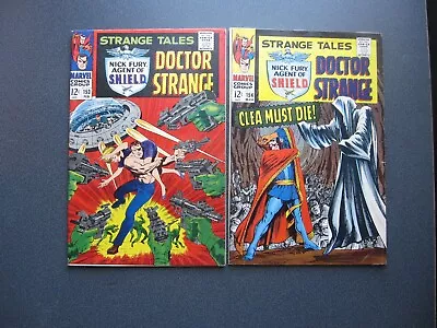 Buy STRANGE TALES Lot Of 2 Comics 153 154 Dr Strange Nick Fury 1967 Nice Mid-Grade • 15.99£