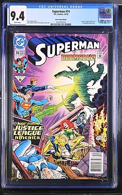 Buy Superman # 74 Doomsday CGC 9.4 - 1992, D.C. Comics • 34.45£