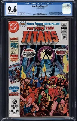 Buy New Teen Titans #21 CGC 9.6 1982 - 4248293022 - 1st Full App Brother Blood! • 36.19£